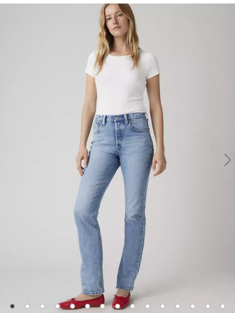 Levis Premium 501 Original Fit Jeans Woman 30x30 Medium Wash Classic Preppy